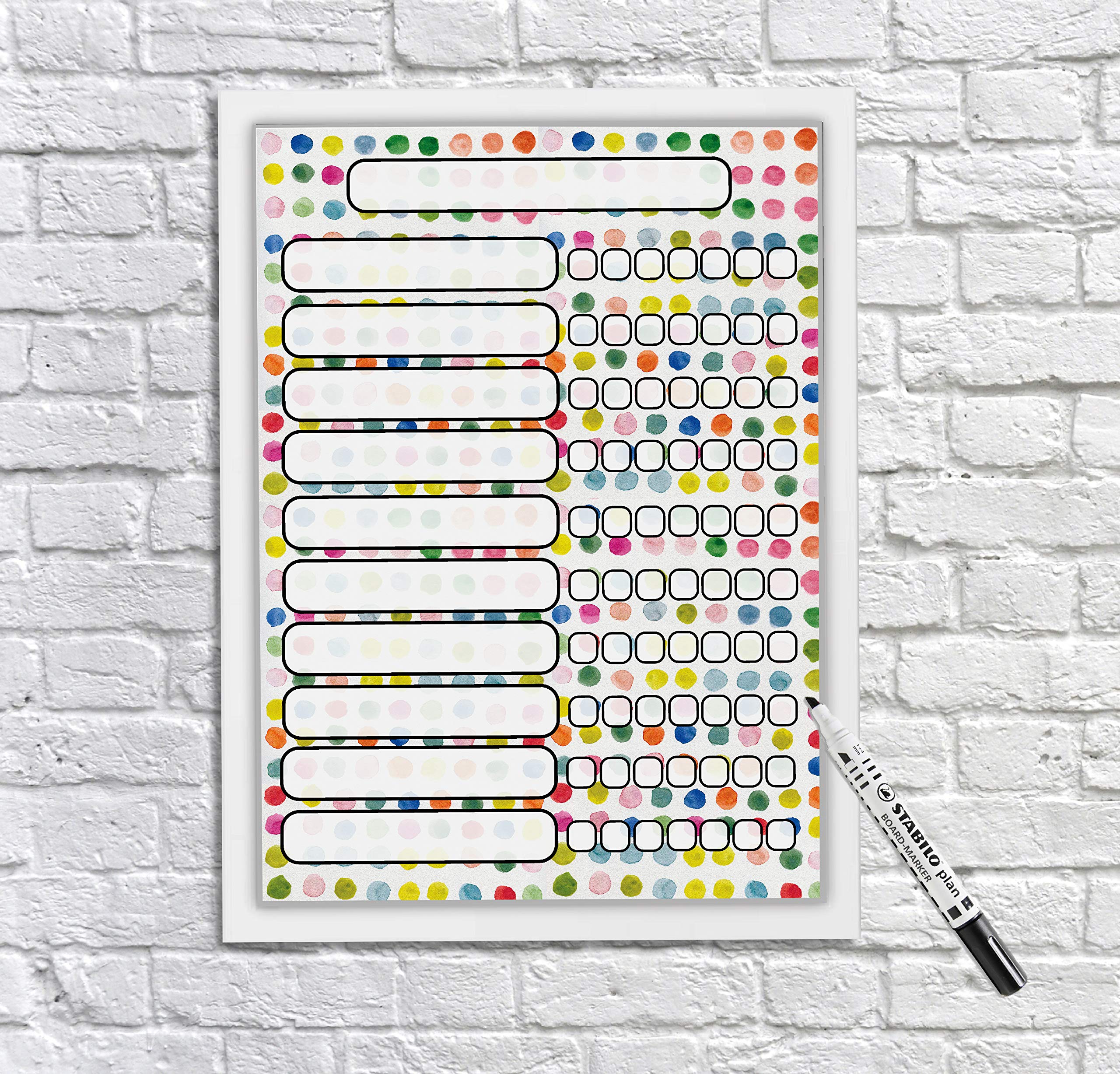 Buy Kids tasklist, Children's Rewards Chart, Reusable, dry erase