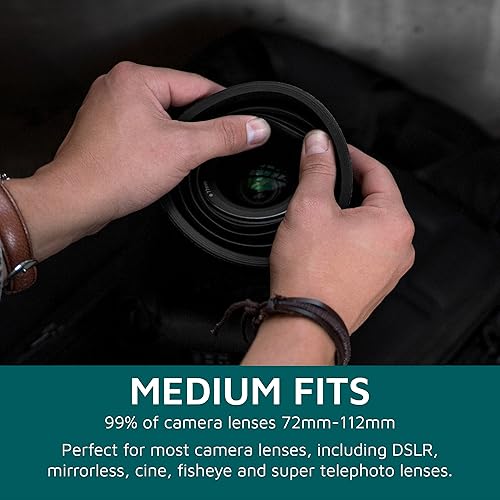 Miniatura 3 de KUVRD - Parasol universal para lentes se adapta al 99% de las lentes, a prueba de elementos, cobertura de por vida