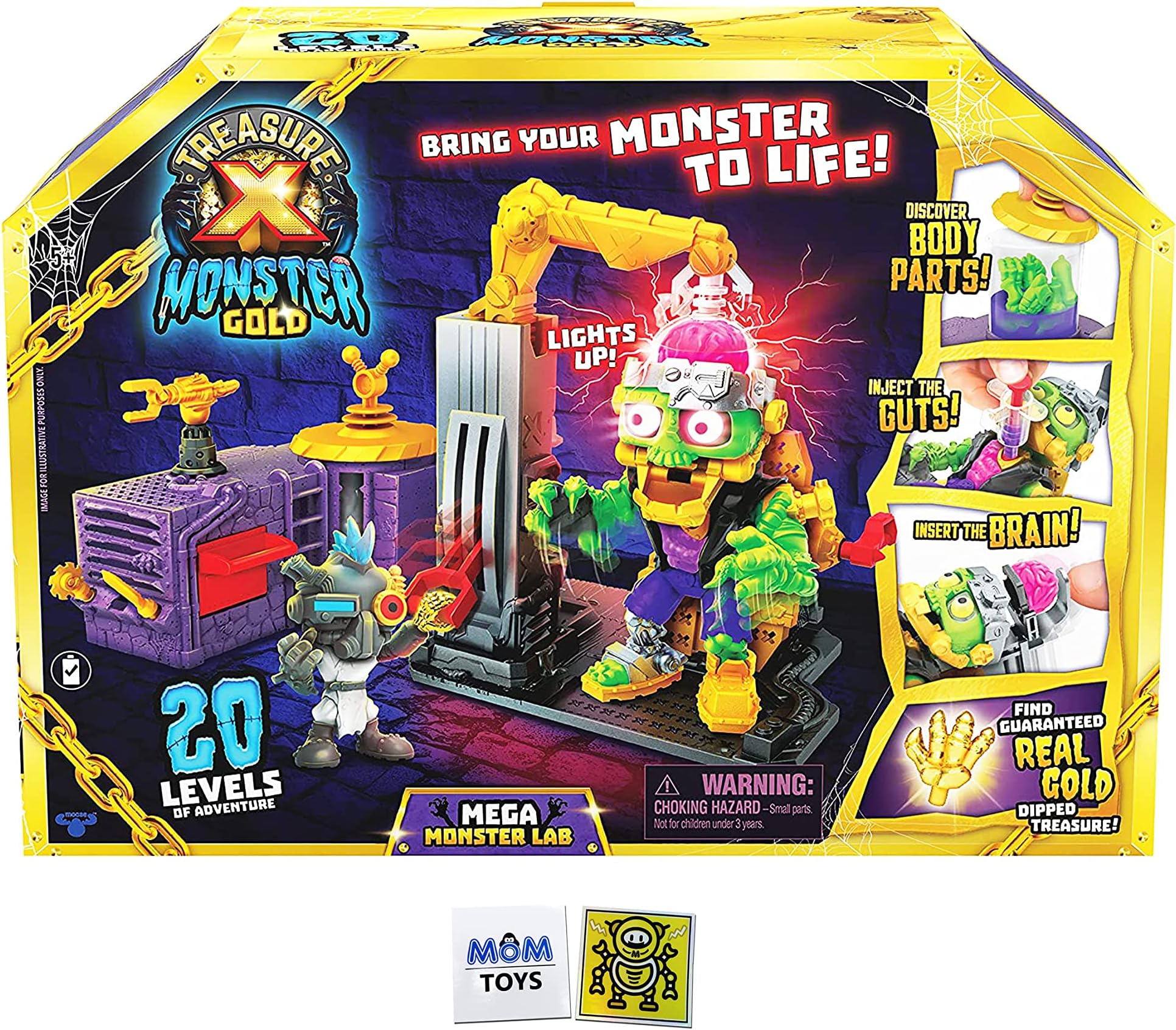 Treasure X Monster Mega Monster Lab - Mad Scientist Monster Lab Unboxing Adventure Bundle - Styles May Vary with 2 My Outlet Mall Stickers
