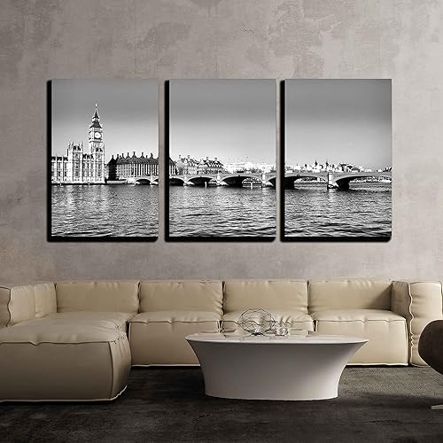 Miniatura 19 de wall26 - Arte de pared en lienzo de 3 piezas - Arte de tinta de acuarela oriental tradicional - Arte moderno para el hogar estirado y enmarcado Obra