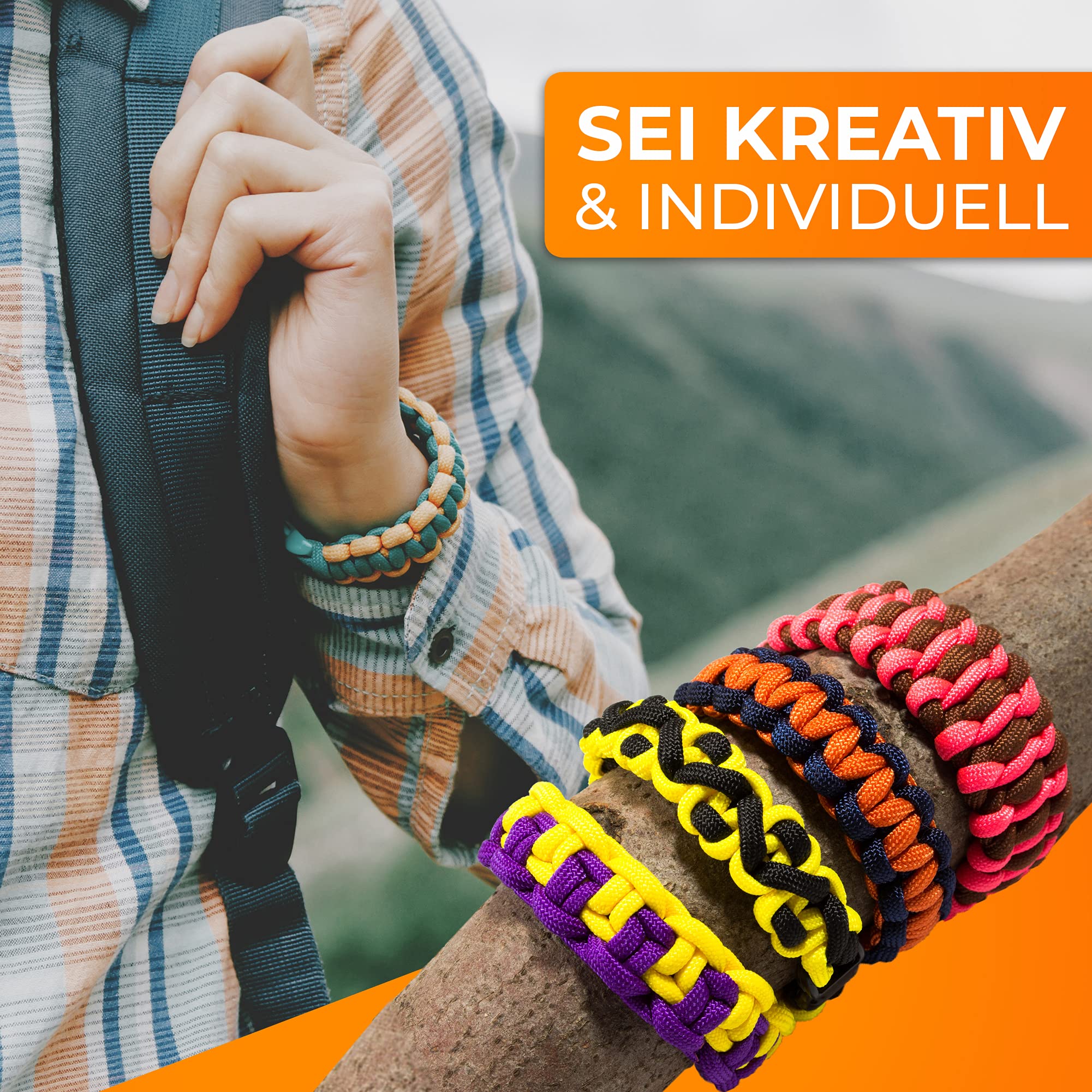 Corda Paracord 550 AMZoutdoor - 4mm, 7 Fili Interni, Resistente 250kg | Per Camping E Sopravvivenza - Foto 9