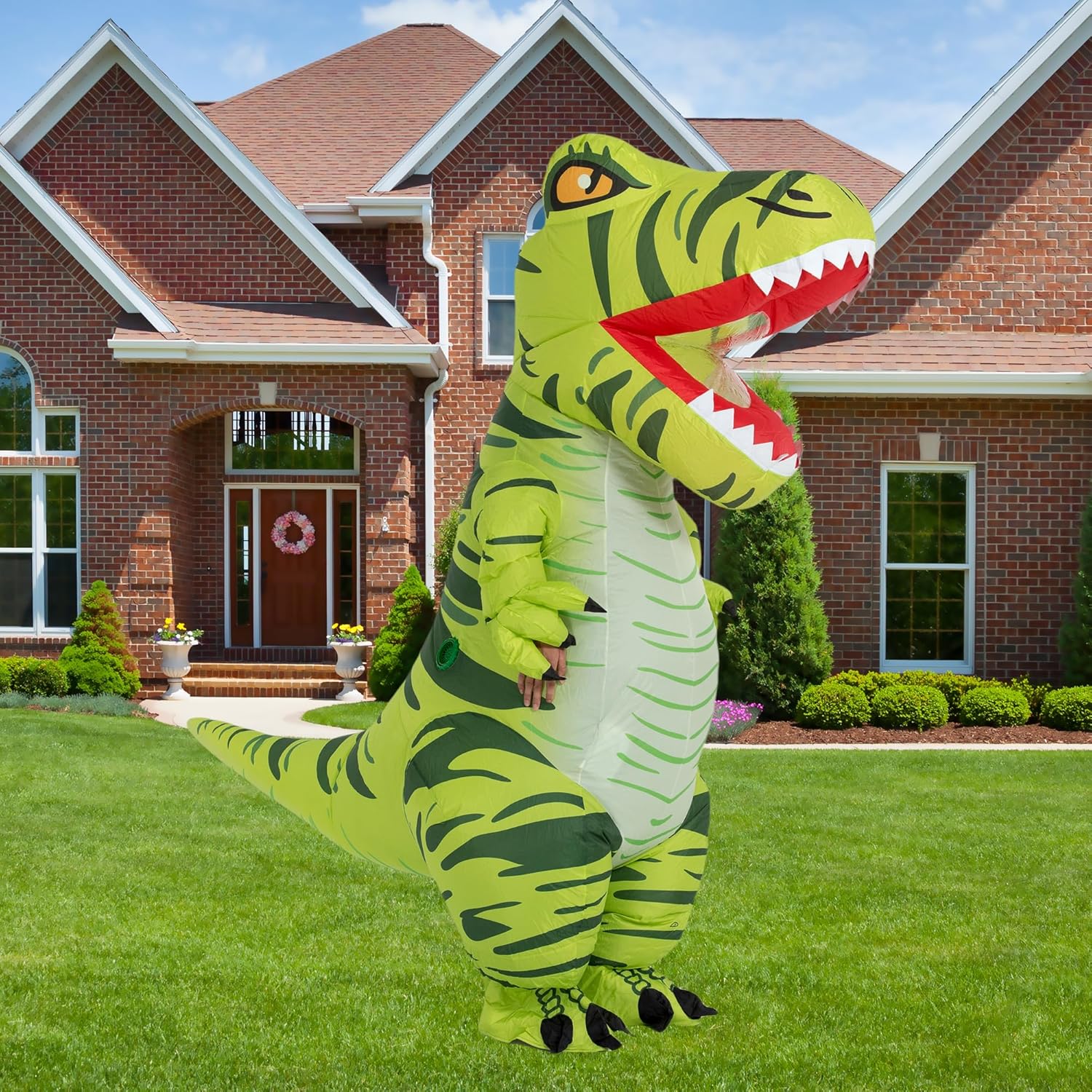 Dinosaur Costume Adult,Inflatable Costume,Blow Up Trex Costume,Halloween Costumes for Men/Women X-Large Size