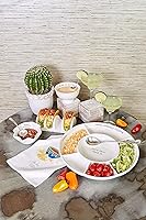 Vista 5 de Mud Pie Taco Barra condimento, bandeja de servir, color blanco