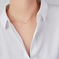 Vista 86 de Real Crystal Pendant Necklace Jewelry 925 Sterling Silver Chain Necklace for Women Dainty Birthstone Jewelry Necklace for Women Healing Chakra