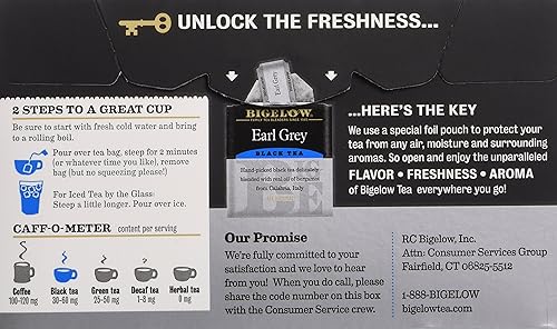 Miniatura 10 de Bigelow Vanilla Chai Black Tea, caja de 20 sobres (paquete de 6), té negro con cafeína, 120 bolsas de té en total