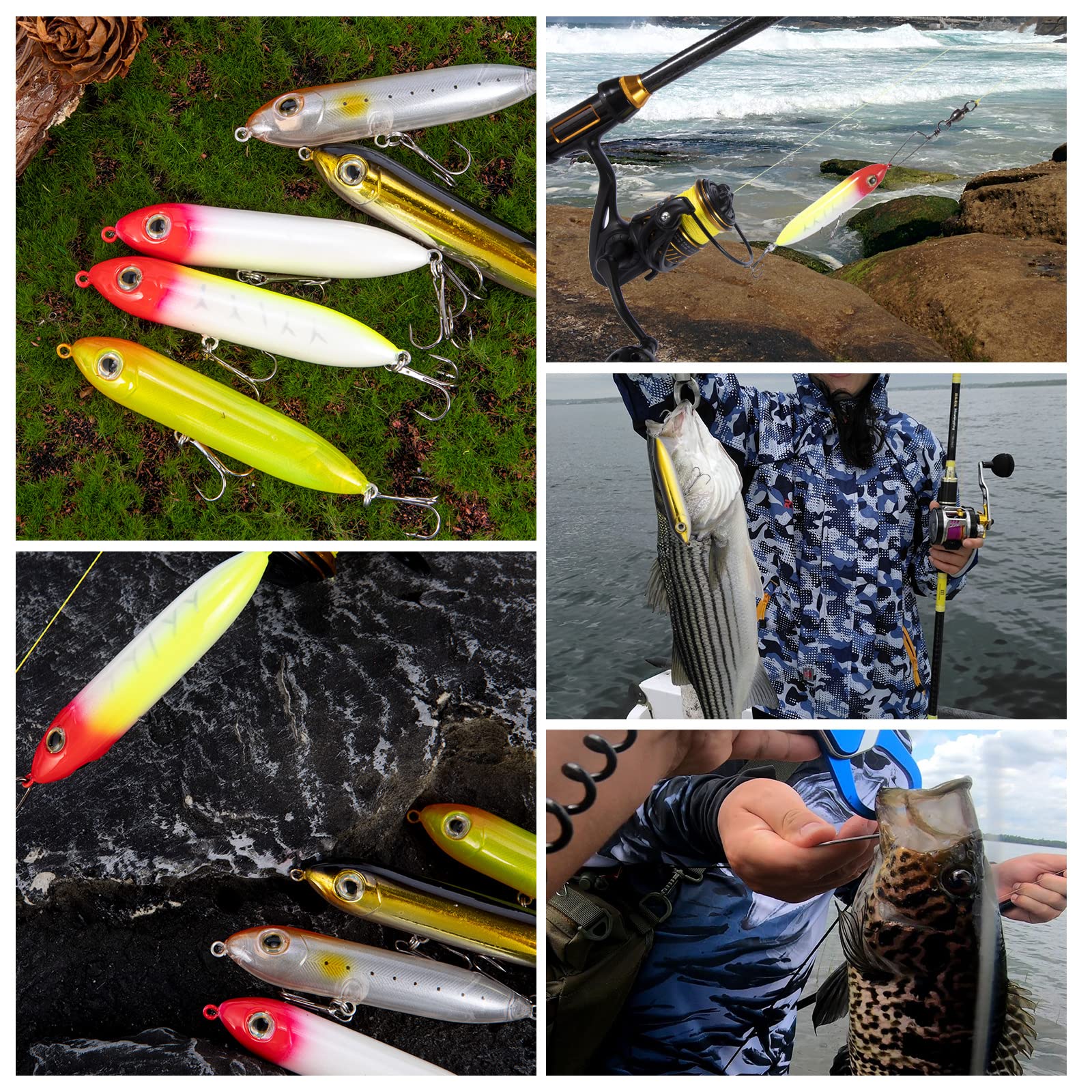 Amazon.co.jp: Alwonder トップウォーター フィッシングルアーキット