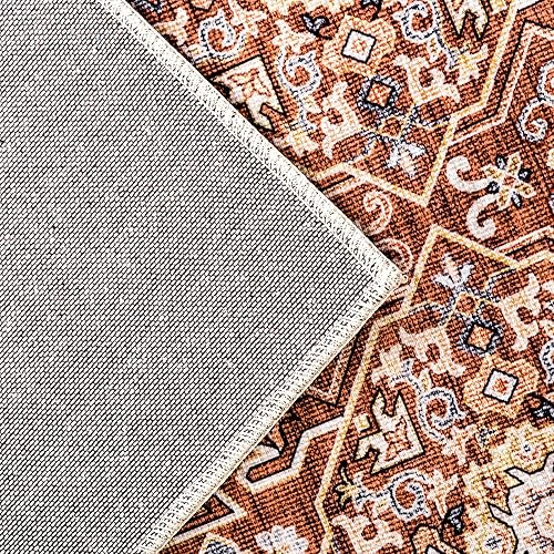 Miniatura 8 de DECOMALL BAOLA - Alfombra larga tradicional para pasillo, cocina, pasarela de entrada, óxido de 2 pies 6 x 9 pies 01-óxido