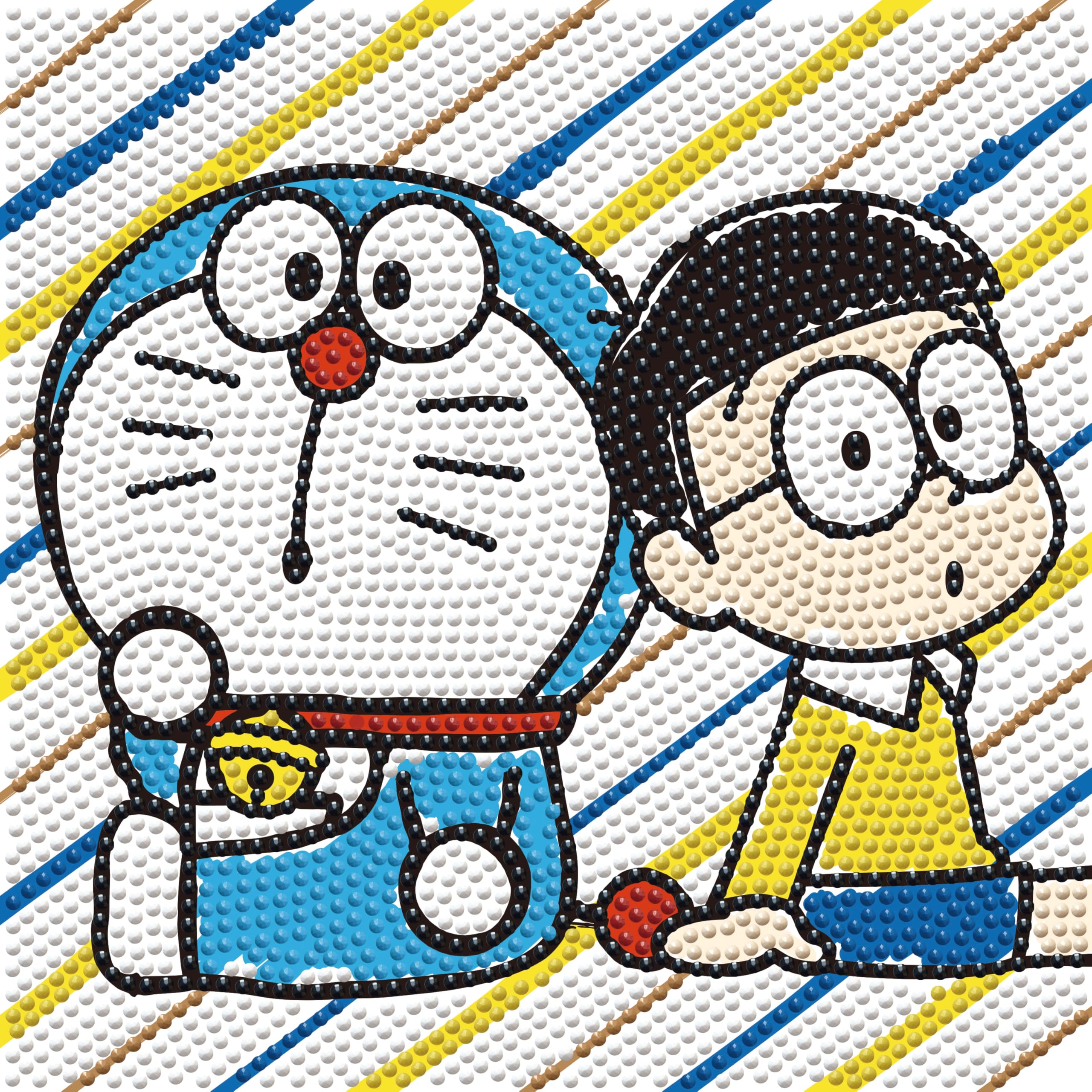 Amazon | 尾上萬(Onoeman) ビーズアートキャンバス ドラえもん I'm