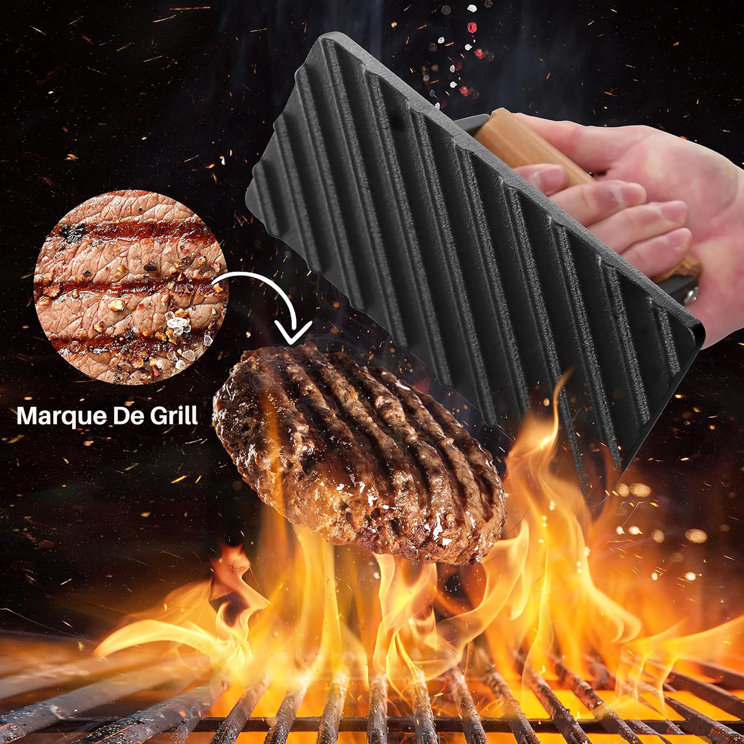 Presse à griller en fonte pour Smash Burger - Big Green Egg