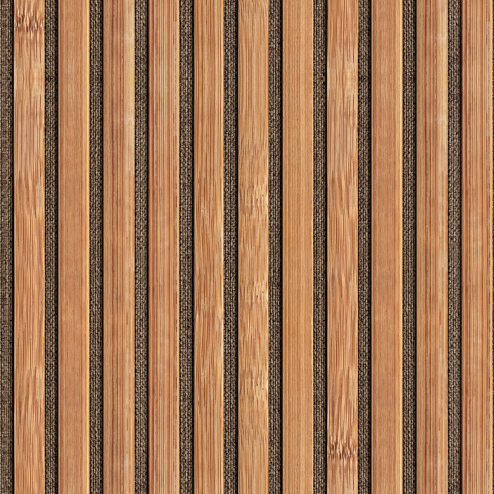 Peyotes Peel and Stick Wallpaper Brown and Black Wood Slat Vinyl Wrap — image 1