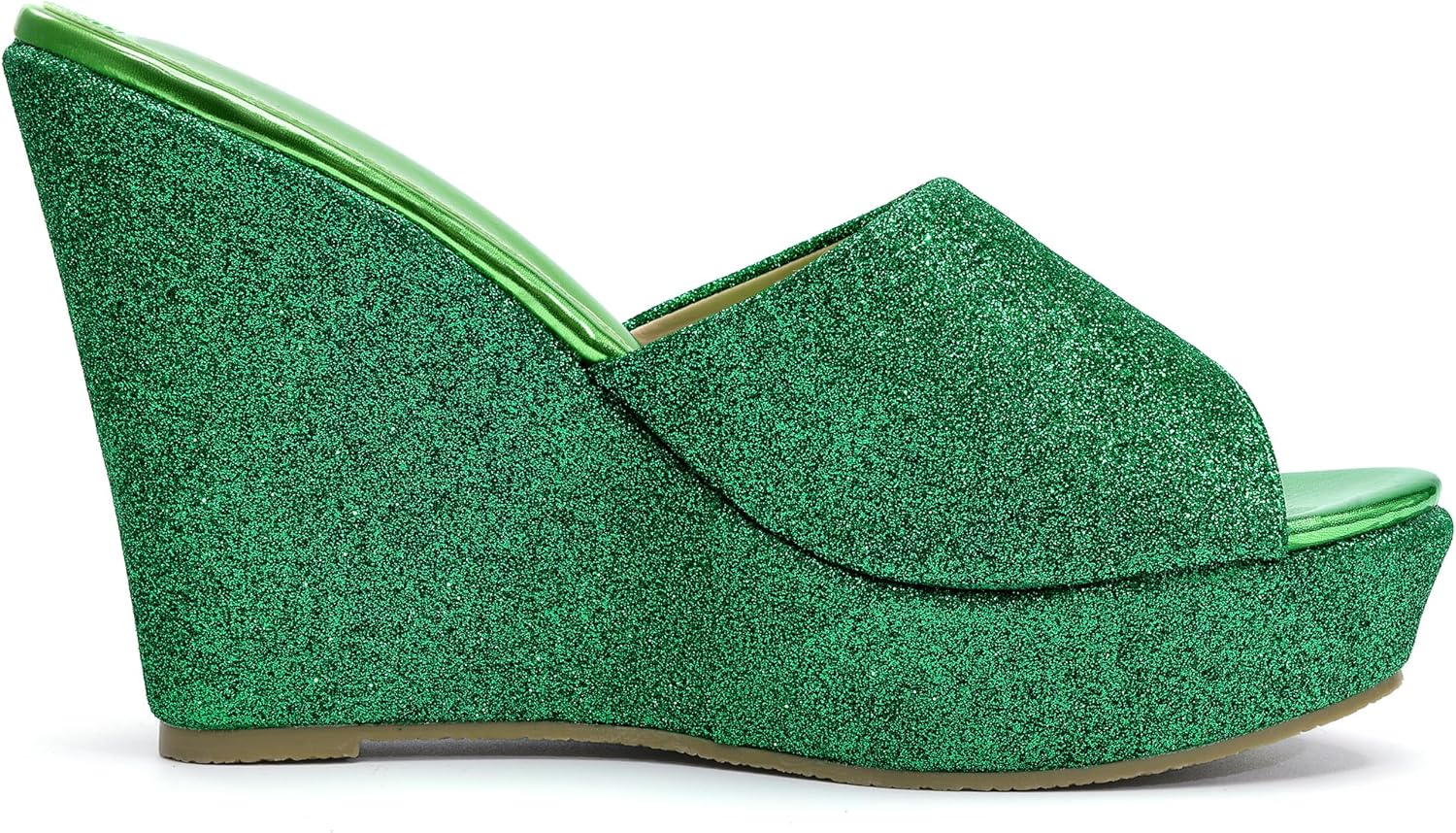 Allegra K Women's Glitter Platform Slip on Wedge Heels Sandals - Image 5