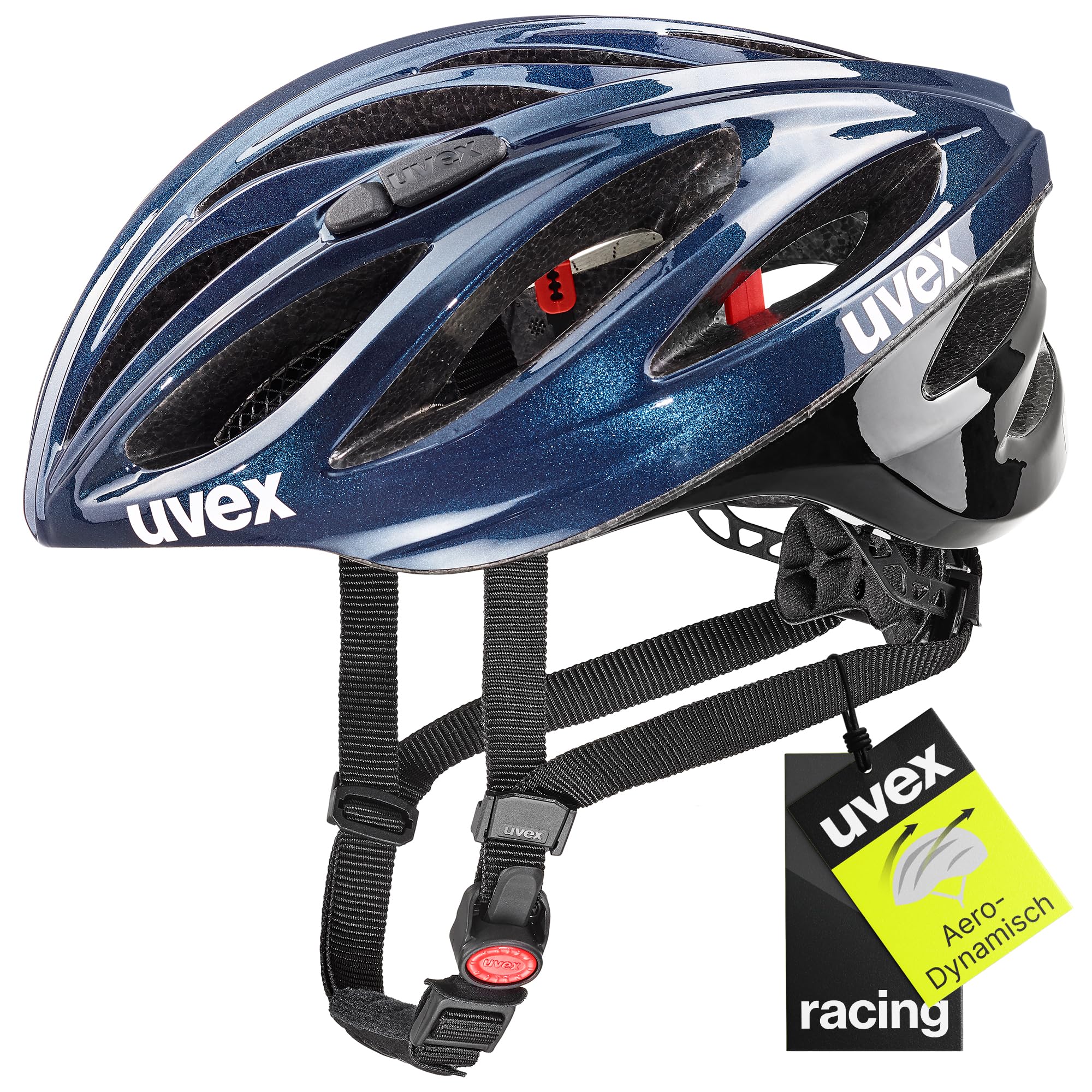 uvex boss Race Fahrradhelm, deep Space-Black, 52-56 cm | individuelle Größenanpassung