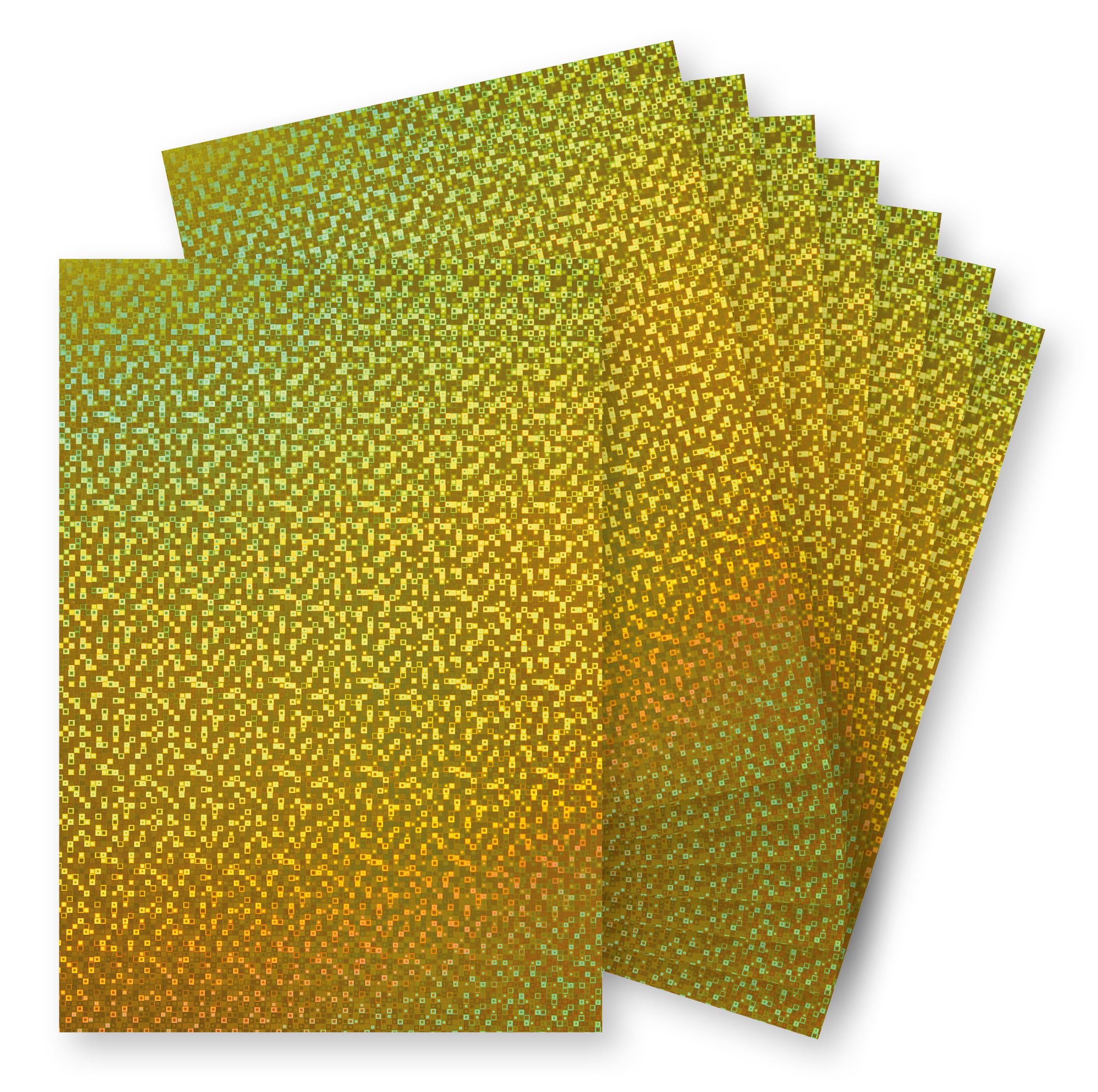 Springboard A4 Holographic Card Sheets - 230gsm Cardstock for Card Making - Holographic Card Compatible w/Die-Cutting Machines - Sparkly Craft Supplies - Lime (Bubbles Squares) - 10-Pack