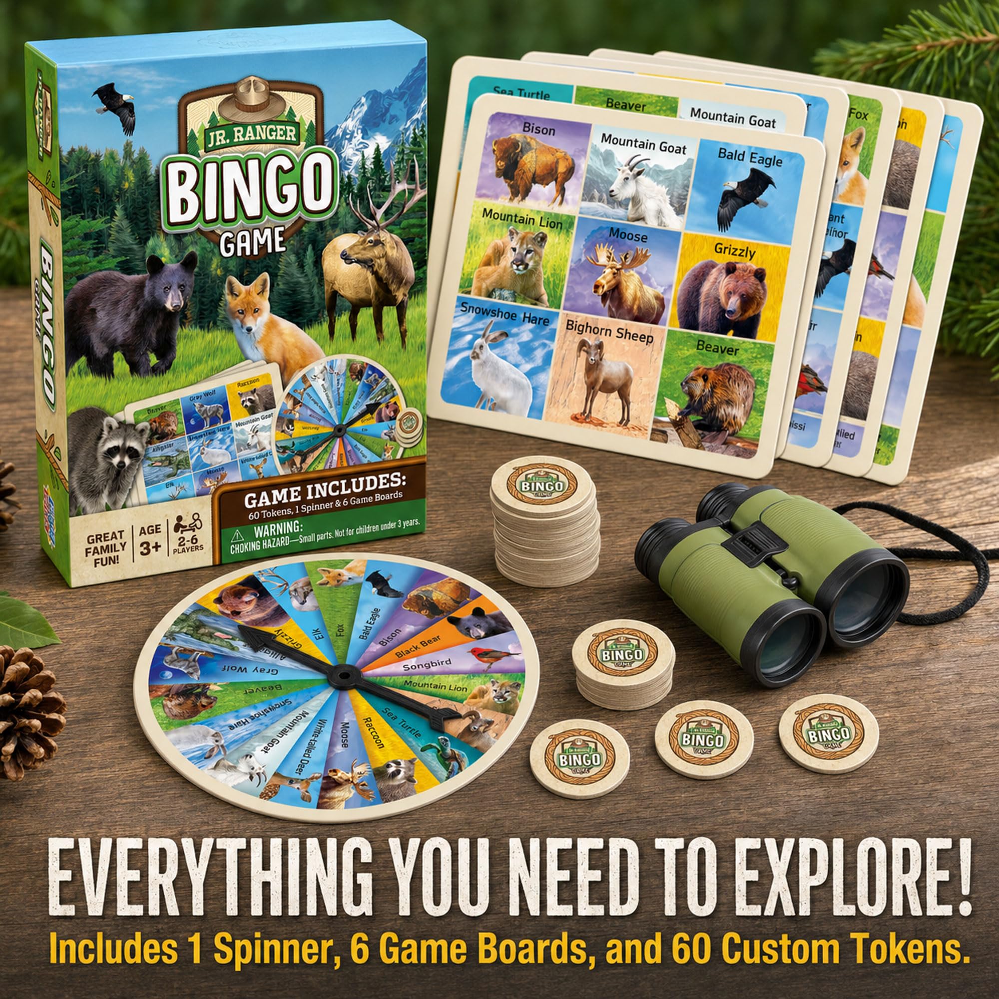 MasterPieces Jeux sous licence officielle – Jr Ranger Jeu de bingo – Jeu de table pour enfants et famille