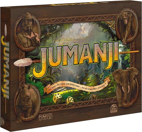 Spin Master 6062309 Board Game, Jumanji, for 2-4 People, Color Green, German Version - 8