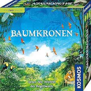 Kosmos 682194 Treetops, Under the Tops of the Rainforest, Game for Two People, Board Game, Board Game from 10 Years on Rainforest, Trees, Plants and Animals