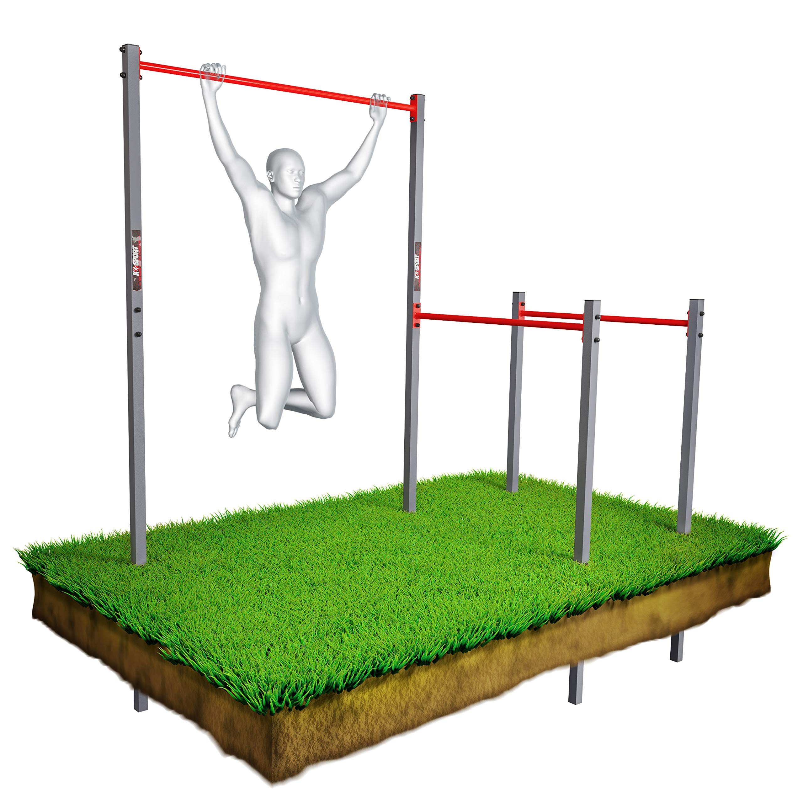 Buy KSport End of More Special Stationary Outdoor PullUp Bar + Dip