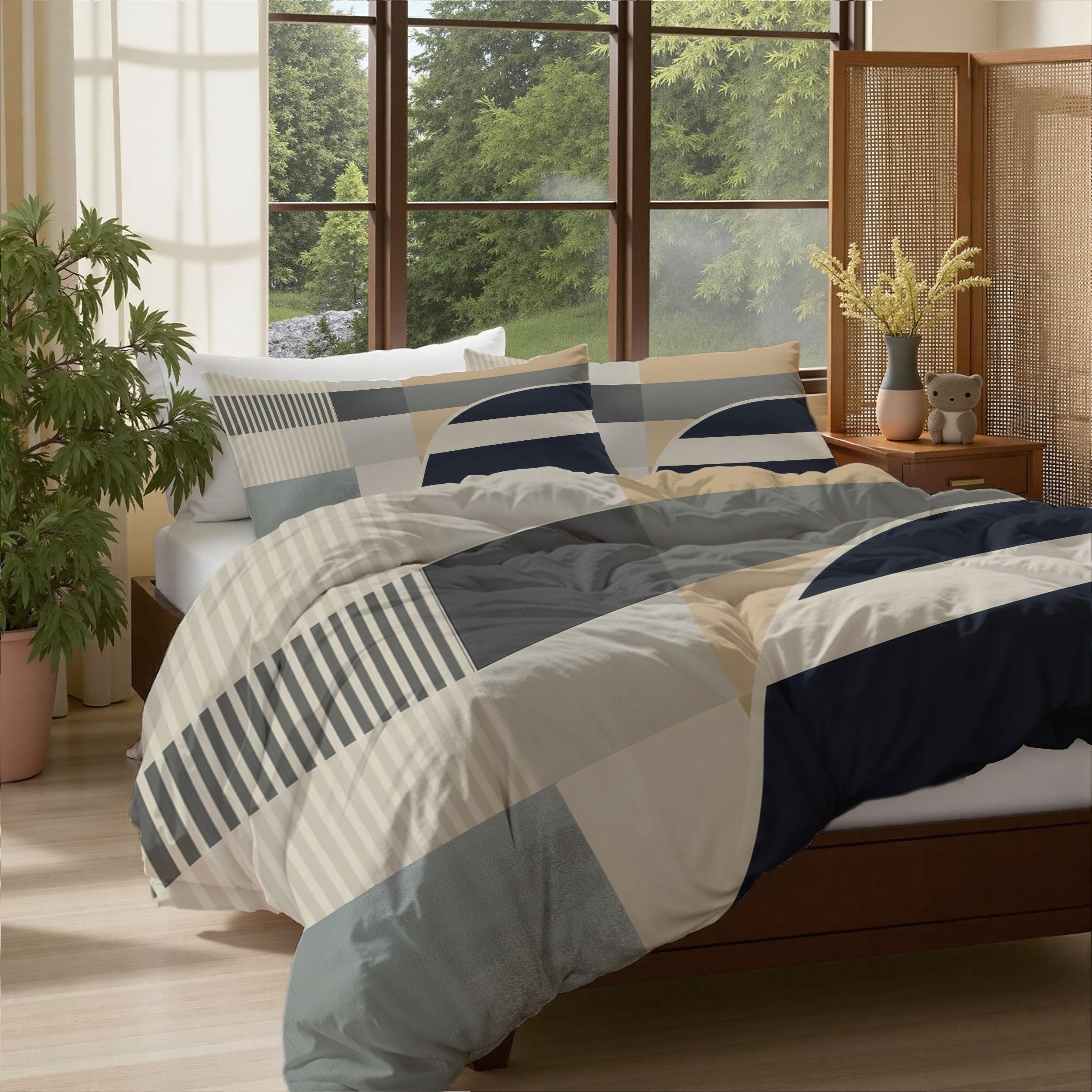 Housse de couette 140x200cm moderne pour chambre d'ado et adulte