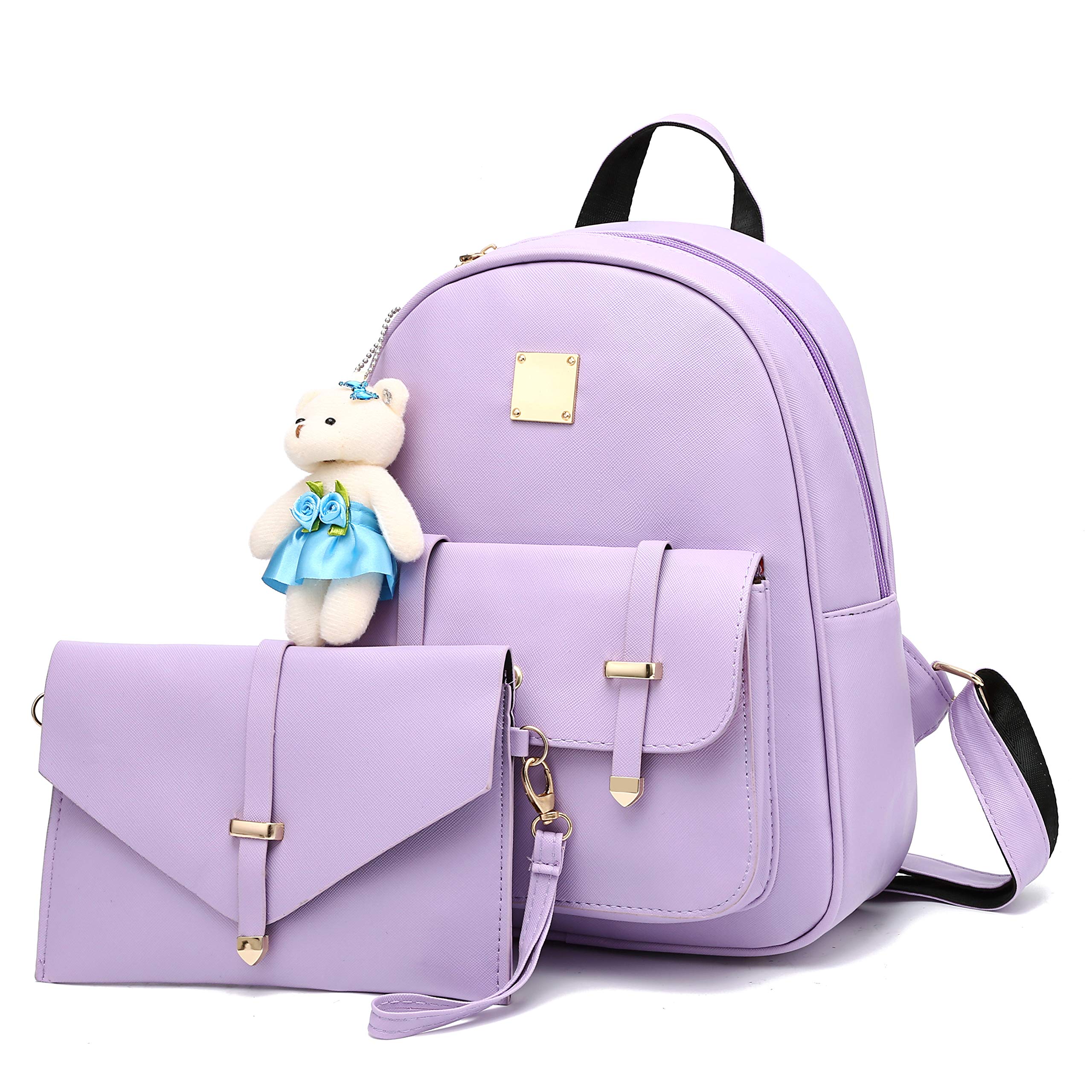 BarsineBarsine Mini Backpack for Girls Cute Backpack Purse Set Teen Kids Small PU Leather Bag