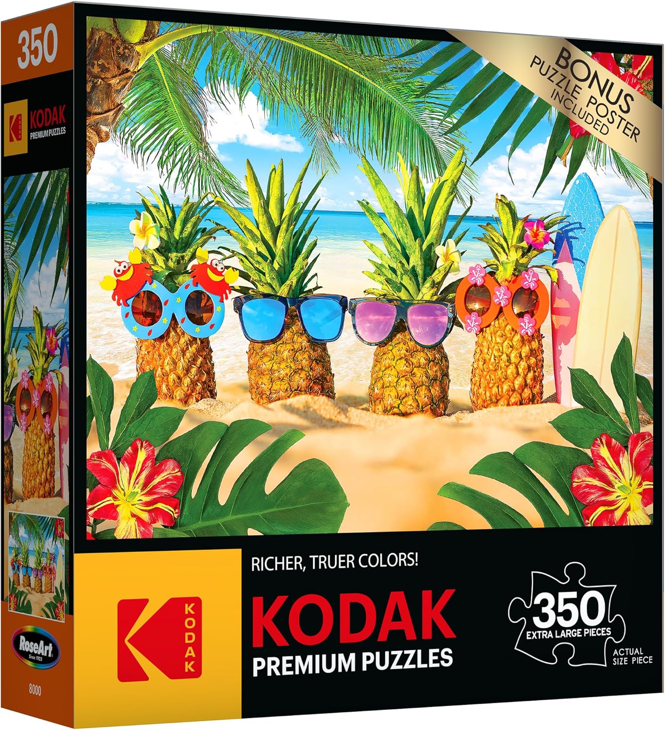 RoseArt - Kodak Premium - Pineapple Family Vacation - 350XL Piece Jigsaw Puzzle for Adults