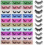 Lashes Bulk Christmas Gifts Mikiwi 30 Pack Eyelashes, 12-20mm 5D Fake Mink Eyelashes Wholesale, Fluffy Natural Volume Eye Lashes, Individual Package Faux Mink Lashes Wholesale
