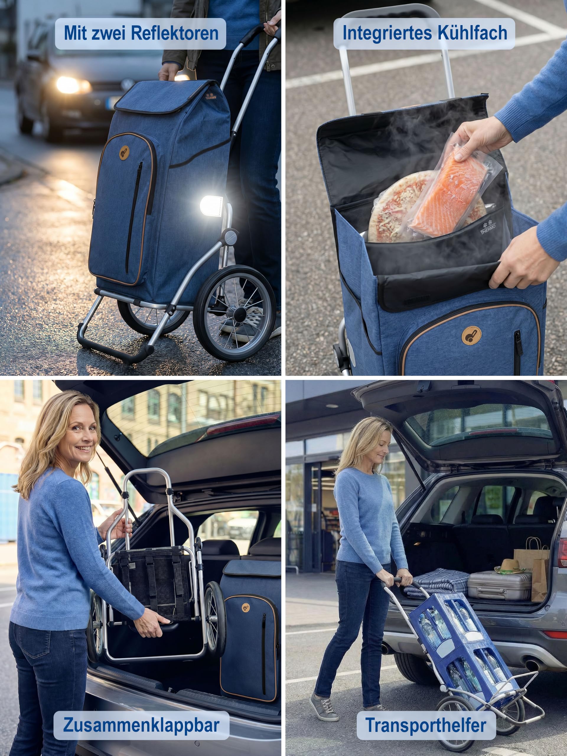 Andersen Einkaufstrolley - klappbar - 61 Liter - mit Kühlfach