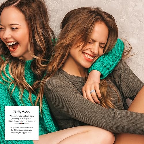 Miniatura 51 de choice of all Anillo giratorio para mujer con texto en inglés «To My Daughter/Wife/Sister/Mom», regalo para hija de mamá, madre e hija, anillo C3