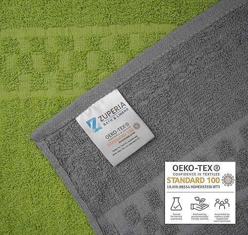 Miniatura 9 de ZUPERIA Paquete de 7 toallas de baño de 30 x 54 pulgadas, ultra suaves, 100% algodón, grandes, altamente absorbentes, para baño, piscina, gimnasio,