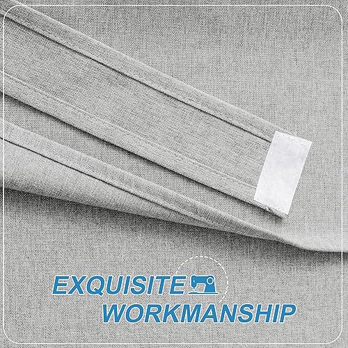 Miniatura 7 de RYB HOME Cortinas de puerta para oscurecer la habitación, cortinas y cortinas de ventana de puerta francesa con textura de lino rica para puerta de