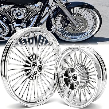 TOFR 21inch 16inch Fat King Spoke Wheels Rims For Harley Touring 2009-2025
