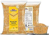 Vista 7 de Rani Dal mixto (Chana Dal, Moong Dal, Toor Dal, Masoor Dal, Urad Dal) 64 oz (4 libras) 4.0 lbs a granel ~ Todo natural Apto para gluten Sin OMG