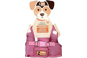The Dog Walker Company Reflector Accent Harness Small Dog Pink