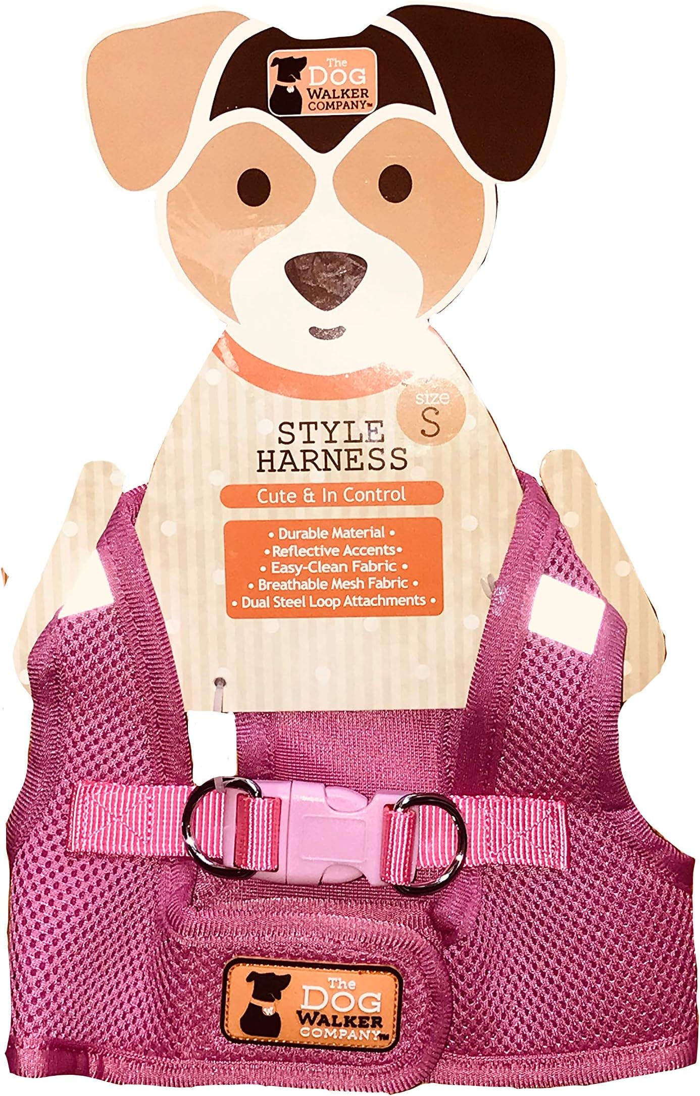 Reflector Accent Harness Small Dogs 4-5lbs. (Pink)