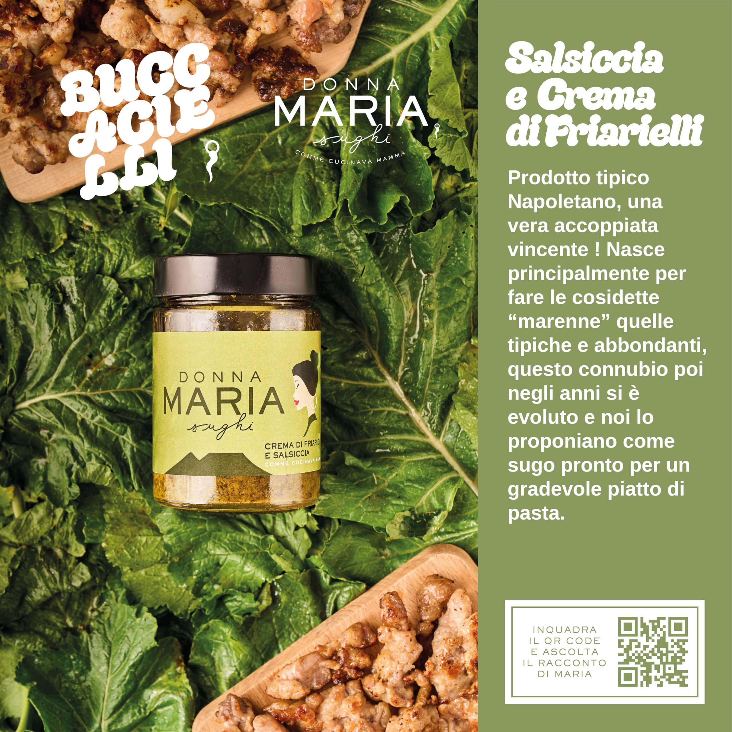 DONNA MARIA box Sughi Pronti per Pasta - sugo pronto artigianale della cucina napoletana - fagioli e cozze - salsicce e friarielli - genovese