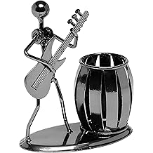 MyGift Pen Holder For Desk,Office Decor Desk Accessories For Men Music Decor Guitar Accessories Gifts For Men Guitar Players Boss Male