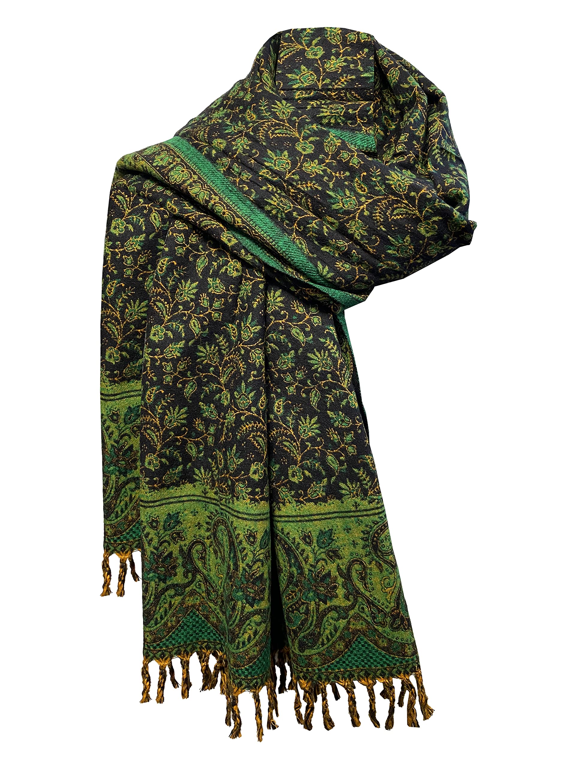 Tibet Schal mit Blumenmuster, reine Yakwolle, Dekoration, Unisex, übergroß, doppelseitig, luxuriös, Blau
