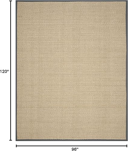 Vista 339 de SAFAVIEH Natural Fiber NF114A - Alfombra de hierba marina, tejido de canasta, con borde, para zonas de alto tráfico, sala de estar, dormitorio, 2