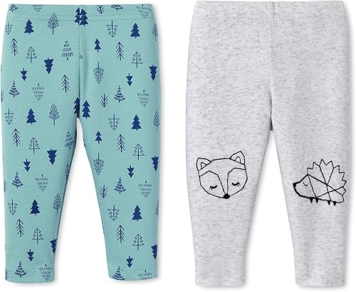 Lamaze Organic Baby Baby Boys' Pull on 2 Pack Leggings