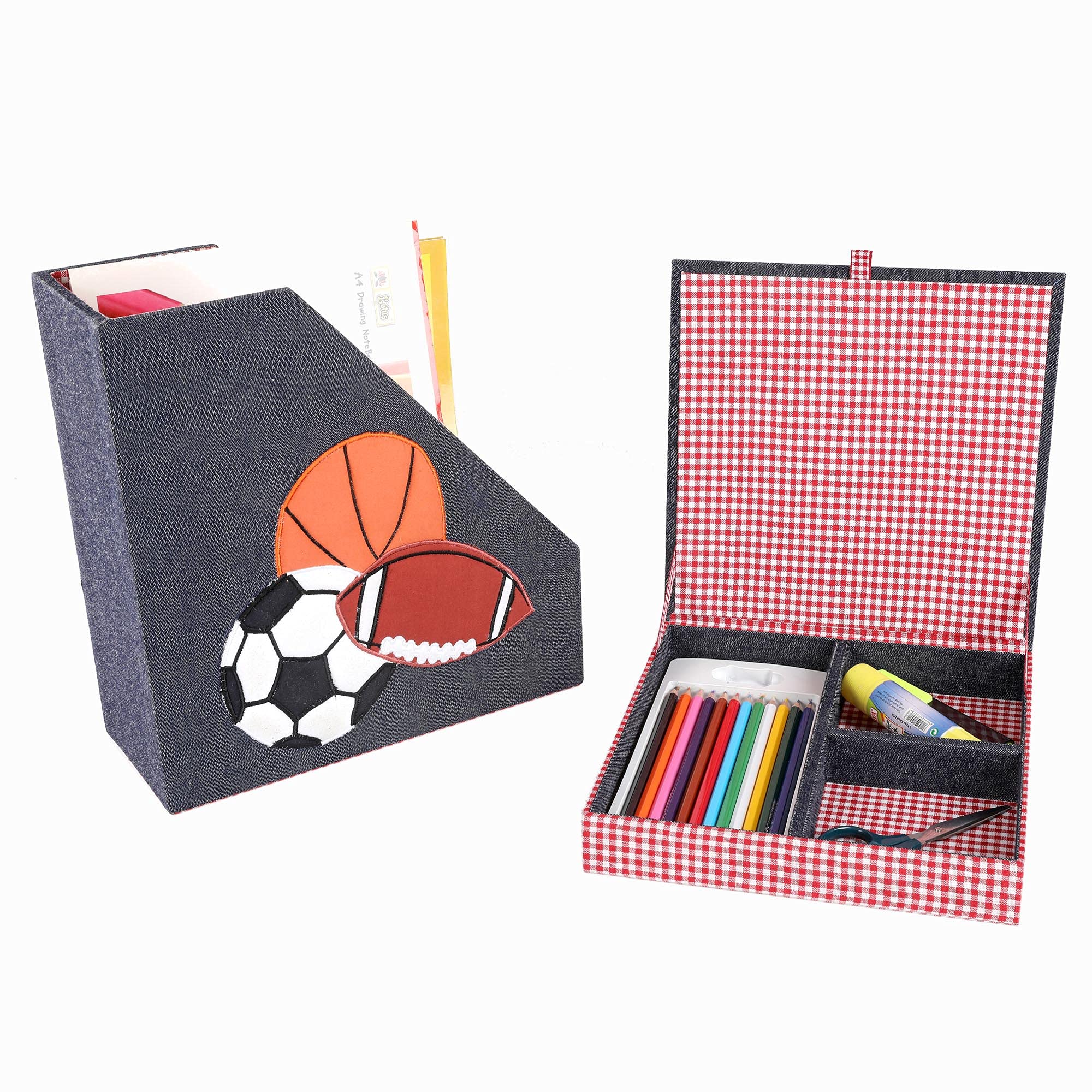 Treasure Hunt® Set of 2 Magazine-Stationary Tabletop Organizer Holder for Book Files Multi-Purpose Ideal Gift for Boys Girls Kids-picture-20