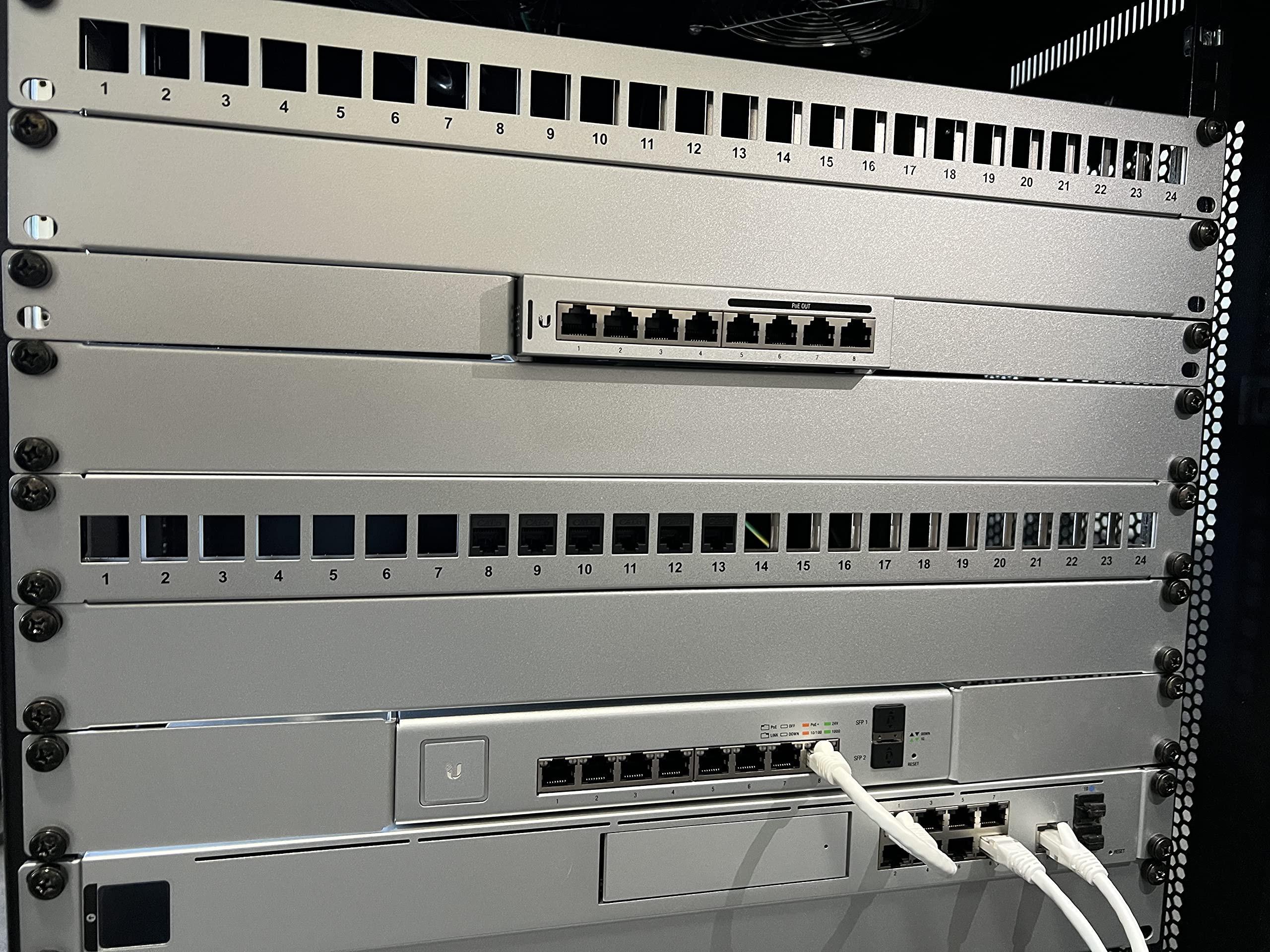 Rackmount 24 Port Keystone Patch Panel (Blank Patch Panel for Keystone Jacks/Keystone Panel) Unifi Silver Color Silver