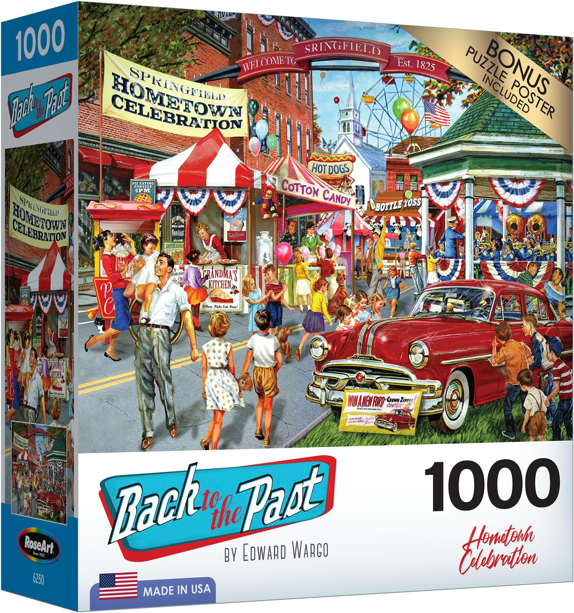 RoseArt - Back to The Past - Hometown Celebration - 1000 Piece Jigsaw Puzzle for Adults