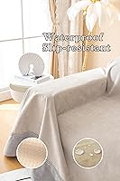 Vista 20 de Funda de sofá impermeable y antideslizante, protector de muebles resistente a las garras para gatos y perros, elegante funda de sofá a prueba