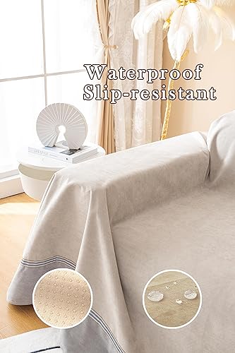 Miniatura 20 de Funda de sofá impermeable y antideslizante, protector de muebles resistente a las garras para gatos y perros, elegante funda de sofá a prueba