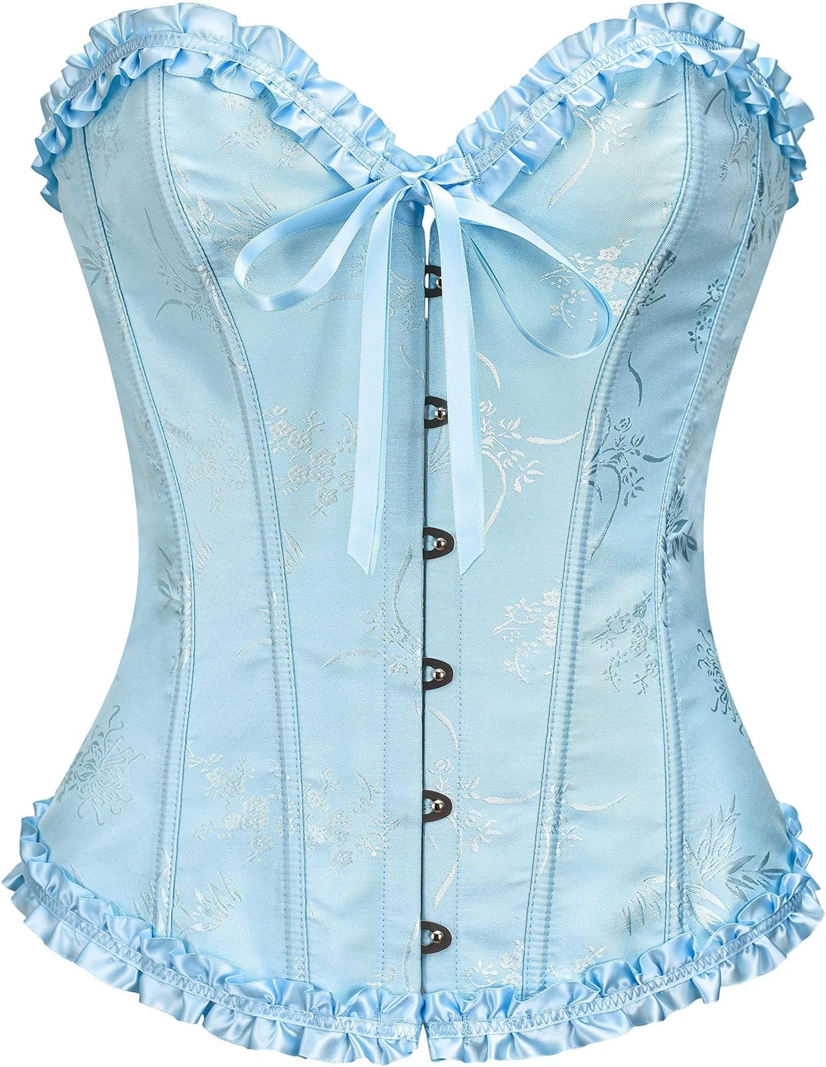Corset Tops for Women, Bustier Shapewear Lingerie, Lace Waist Push Up Bodysuit
