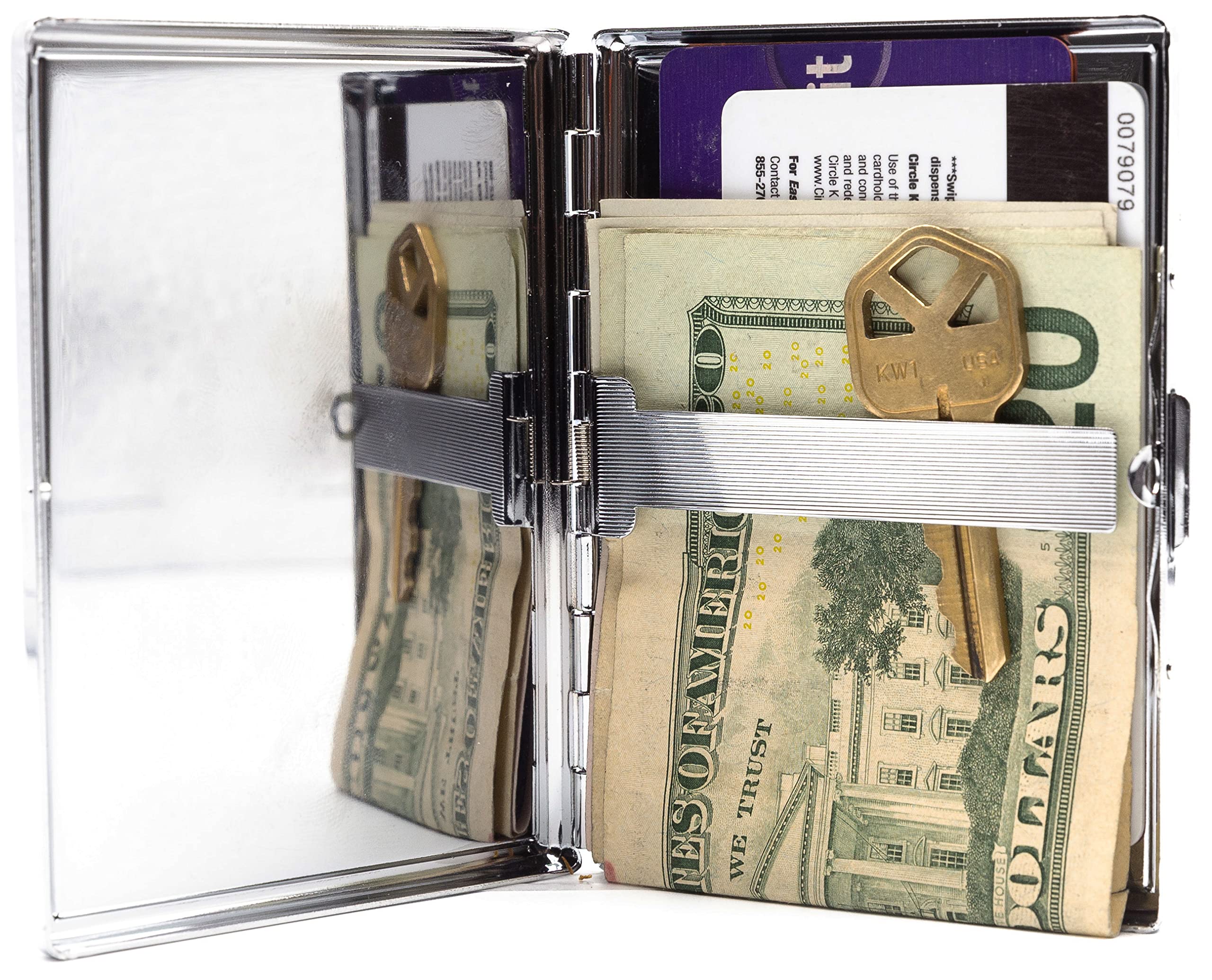 Amazon.com: Set of 2 Metal-Plated 100s Ultra Compact Cigarette Case with  Insert (Retro Squares) : Health & Household