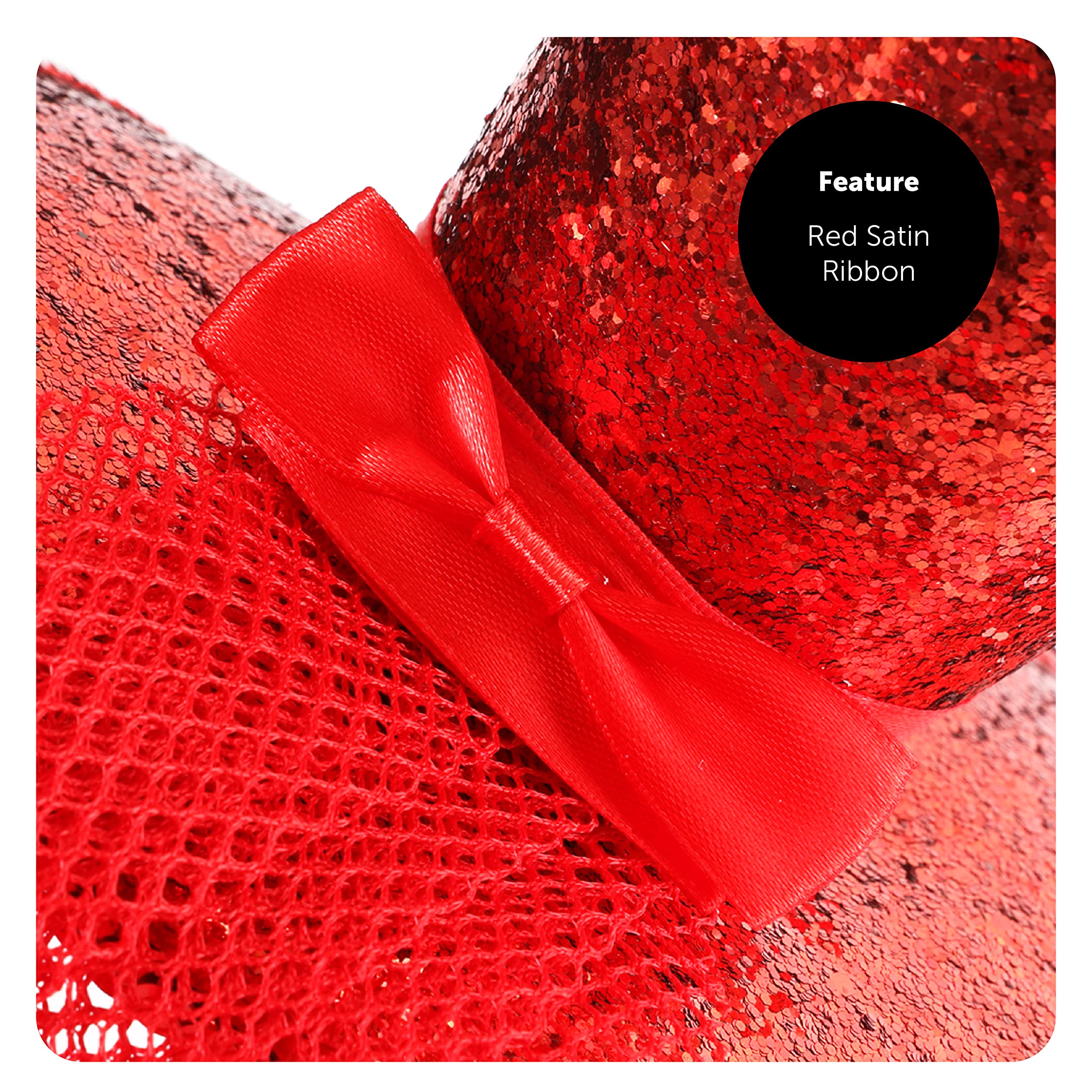 Sombrero de copa rojo con purpurina para mujer, paquete de 12, mini sombrero de lentejuelas rojas con velo rojo adjunto, accesorio de disfraz de Navidad para mujer