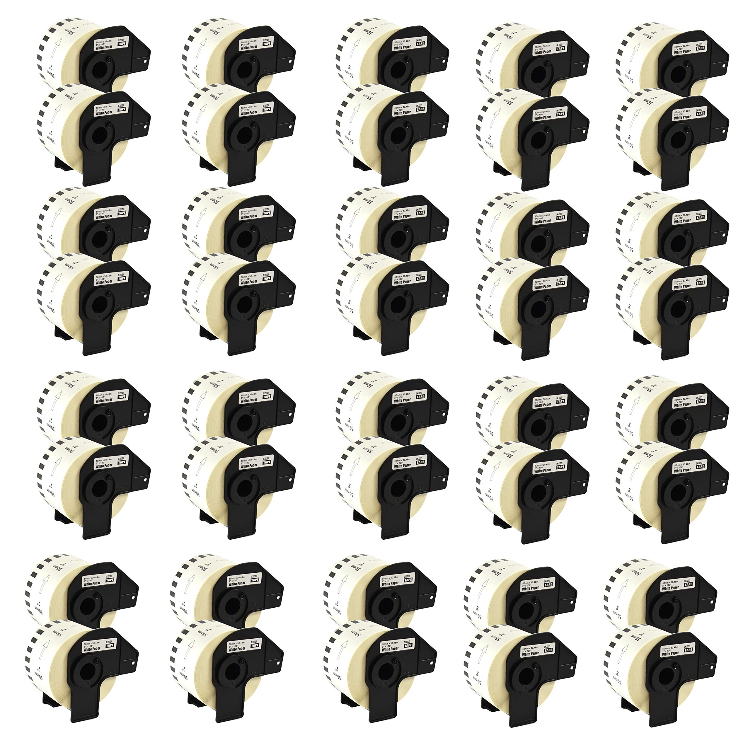 Bubprint 40 Etiketten kompatibel mit Brother DK-22223 50mm x 30,48m