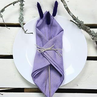 Lavender Blue Purple Washed Linen Napkins Set of 4-6-8-10, Washed Linen napkins in pink, Linen dining napkins 16’’x16’’(41x41cm), Wedding linen napkins