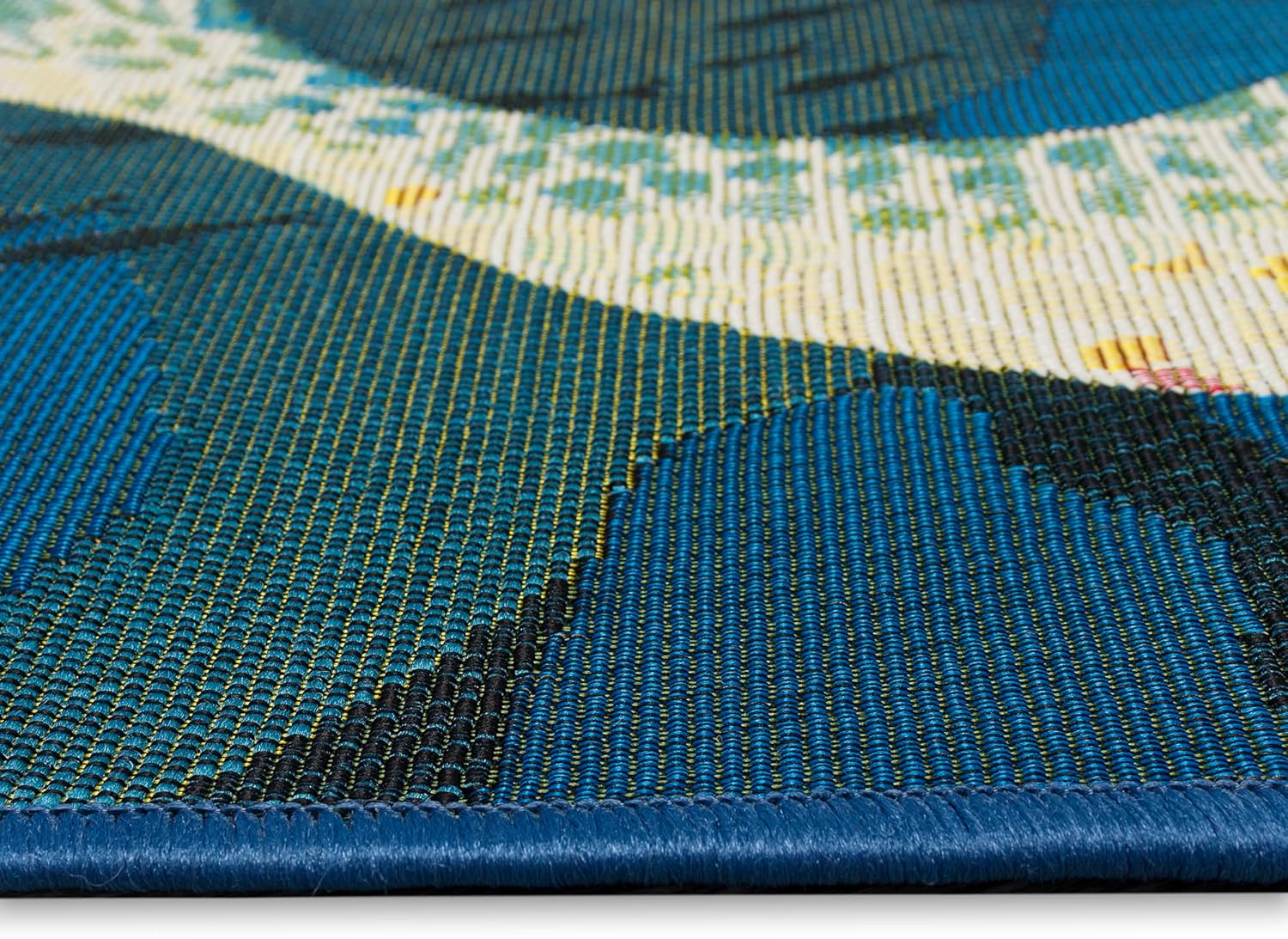 Liora Manne Esencia Machine Washable Non-Slip Low Profile Indoor/Outdoor Mat-Transitional, Coastal, Beach, Whimsical, Mermaids are Real Ocean 2'5" x 3'11"