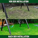 Hybrid Grass, Hybrid Grass Lawn Tiles for Outdoor Use (2 x 10 m) - Durable Grass Tiles Against Lawn Gaps - Flexible Artificial Grass for Garden - 6